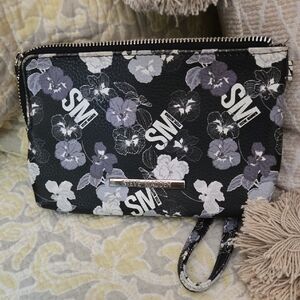 Steve Madden Black Floral Women's Wristlet
